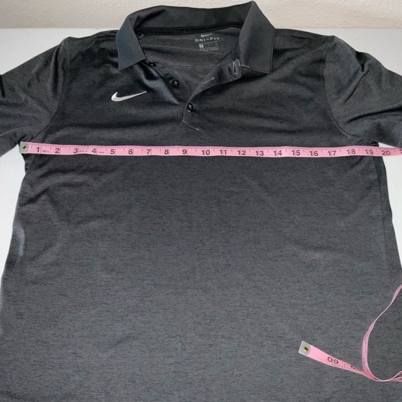 Nike Sun Run Dri-Fit Polo Shirt Short Sleeves Dark Grey Reflective Back Men’s S - Picture 4 of 10